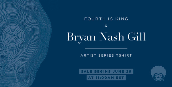 Fourth is King x Bryan Nash Gill #woodcut #tree #design #tshirt #menswear #art #streetwear #fashion #ad