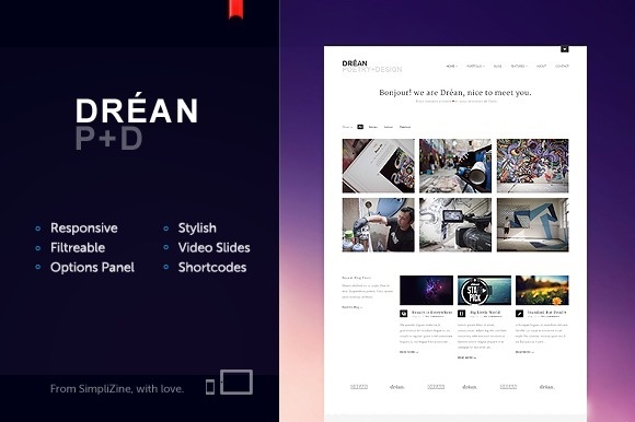 Dréan theme #design #theme #minimal #webdesign #wordpress