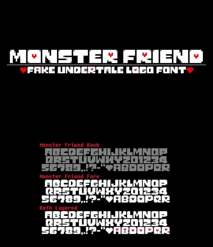 Monster Friend: Undertale Font