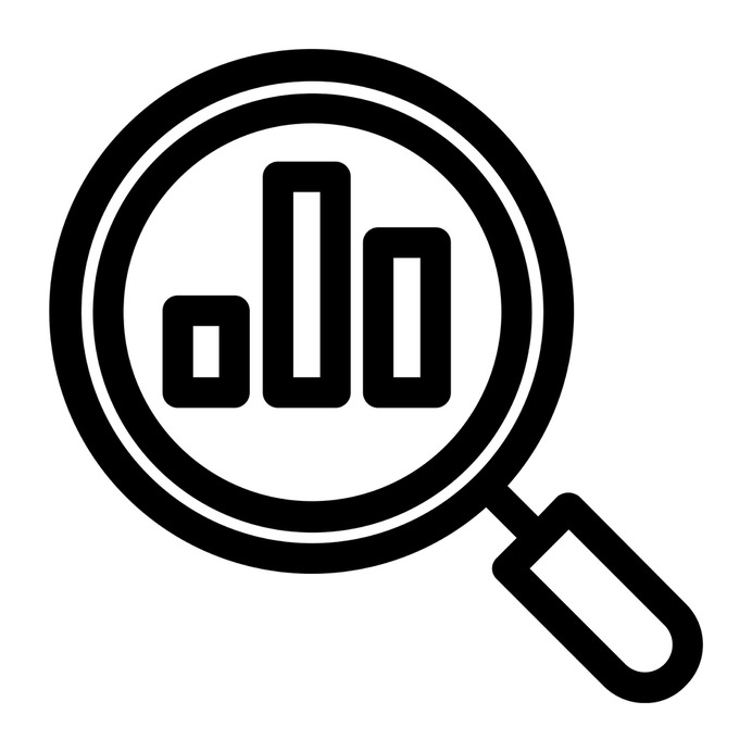 See more icon inspiration related to graph, search, analytics, magnifying glass, data analytics, bar graph, marketing, statistics, business and finance, ui, seo and web and business on Flaticon.