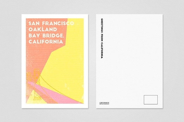 Exclusive postcards of California on Behance #card #postcard #calif #california