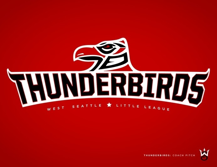 West Seattle Little League - danlustig.com #vector #seattle #sports #thunderbirds #baseball #logo #typography