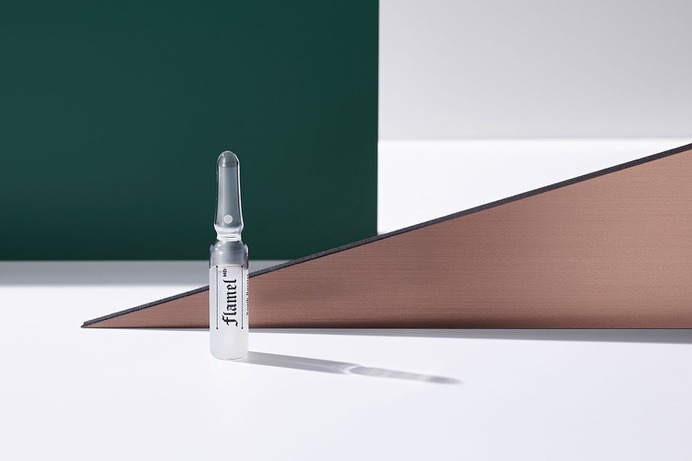 Flamel MD Identity - Mindsparkle Mag minimalist has developed a brand identity and created package designs for a newly launched cosmetic brand Flamel MD. #logo #packaging #identity #branding #design #color #photography #graphic #design #gallery #blog #project #mindsparkle #mag #beautiful #portfolio #designer