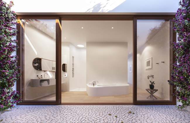 Herzog & de Meuron 1111 Lincoln Residences in Miami #bathroom #pavers