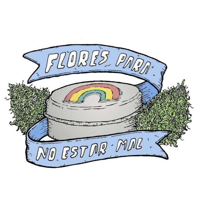 "Flowers to be fine" #illustration #tomatesoup #flowers #rainbow #weed