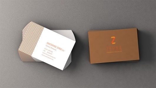 Zerva Construction | BKTN #logo #identity #business card #triangle #construction #business #card