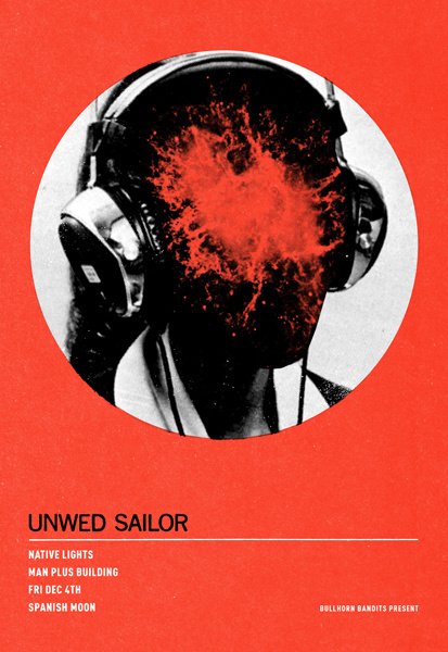 GigPosters.com - Unwed Sailor - Native Lights - Man Plus Building #young #campbell #gigposter #poster #monster #scott
