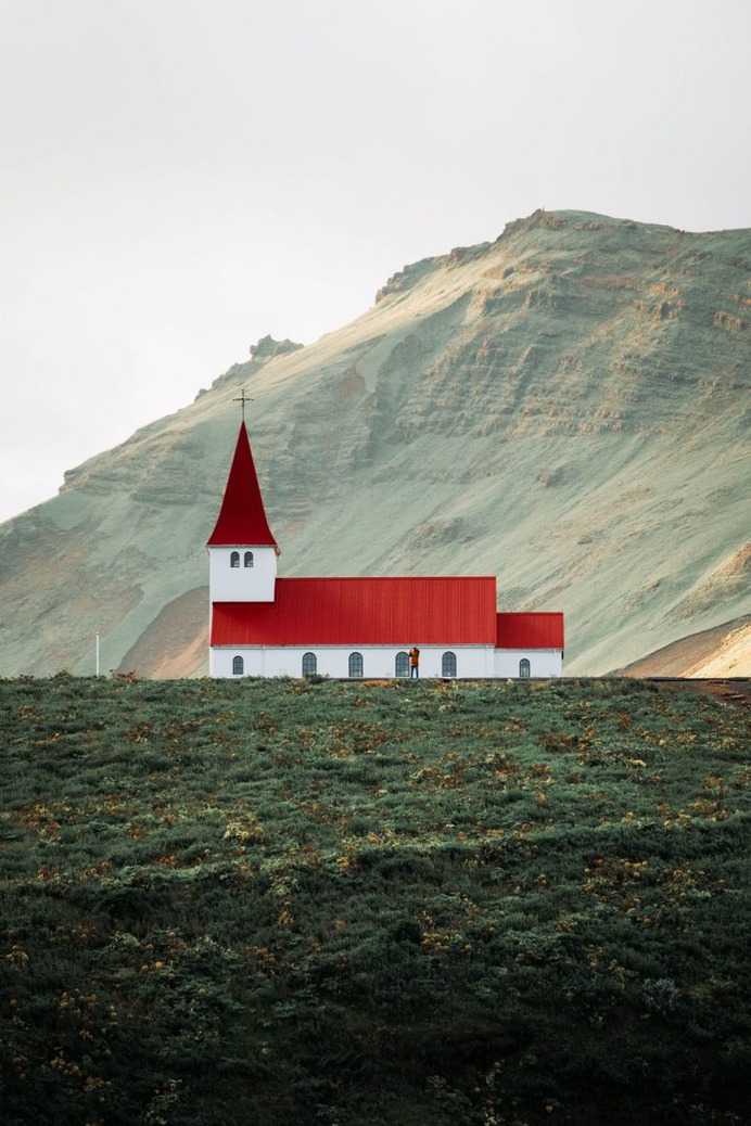 Beautiful Church in Vik, Iceland