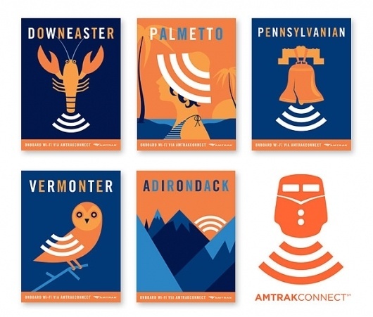 Amtrak Signals It Now Has Wi-Fi #amtrak #set #advertising #illustration #series
