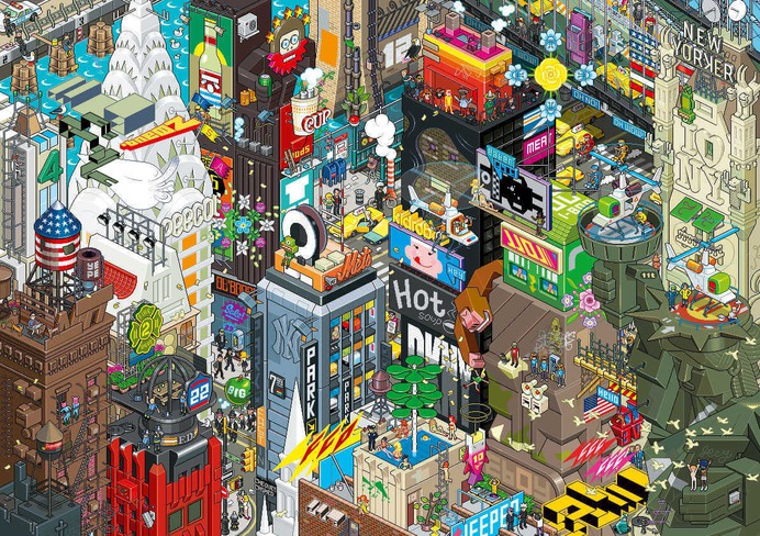 New york en pixel art