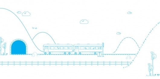 Toowup Promotional Identity #train #illustration #line #drawing