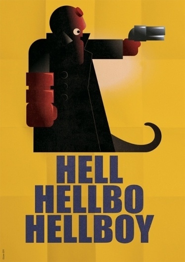 Gimme Bar | Hellboy (A.M. Cassandre homage) #cassandre #hellboy #gregoire #guillemin #poster #homage