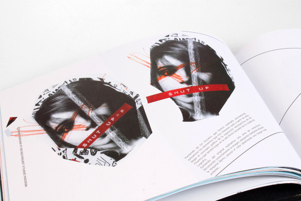 Art Chantry : Shut Up - The exhibition #punk #red #fanzine #branding #shut #merch #stationery #design #exhibition #rubish #identity #vintage #envelope #art #up #chantry #collage