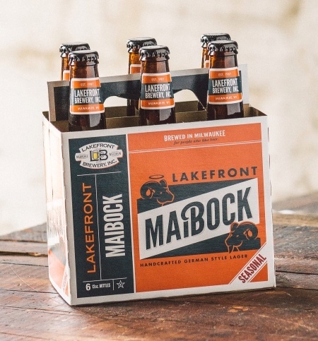 beer, maibock, bottle, design, orange, blue, ram