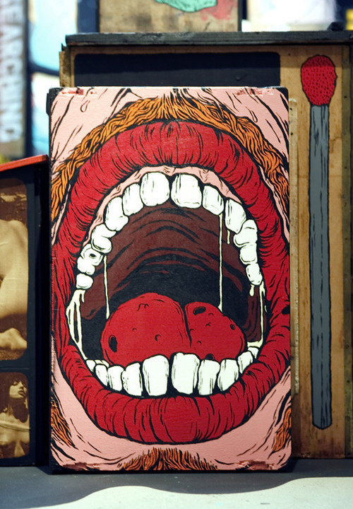 Designersgotoheaven.com - Mouth byÂ Broken Fingaz. #illustration