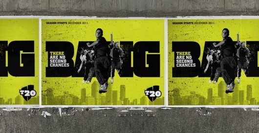 T20 – A RAW, URBAN CRICKET REVOLUTION | | FutureBrand Australia #cricket #t20 #poster #grunge