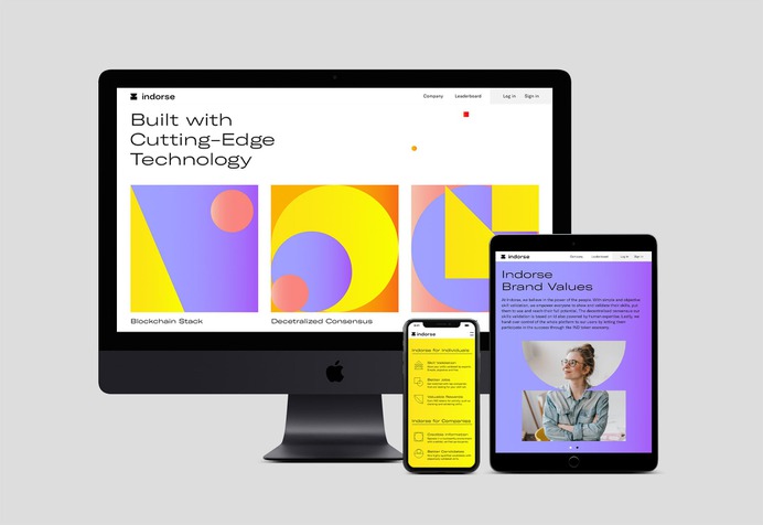 Indorse - Branding, Visual Identity - Mindsparkle Mag Moby Digg designed the branding and visual identity for Indorse – a revolutionary blockchain-based online platform, which is secure, non-biased and free of charge. #logo #packaging #identity #branding #design #color #photography #graphic #design #gallery #blog #project #mindsparkle #mag #beautiful #portfolio #designer