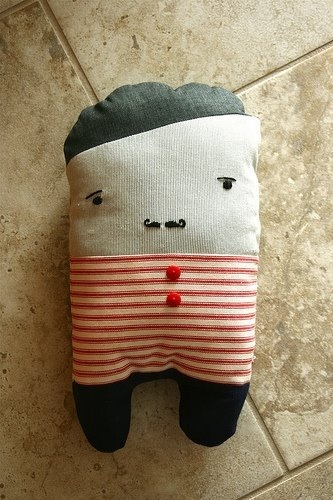 I Made You a Beard #stripes #handsom #doll #mustache #cute #man #guy #toy