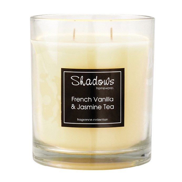 2-Wick Jar French Vanilla & Jasmine Tea Scented Candle
