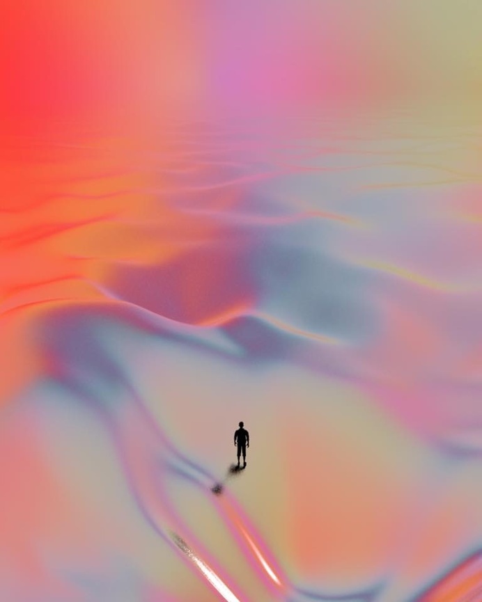 Always set yourself a goal, even if it seems out of reach. Artwork by Quentin Deronzier #hj #artwork #3D #colors #colorful #explore #dunes