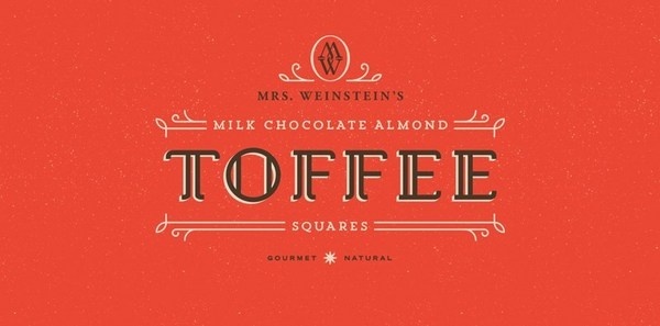Mrs. Weinstein's Toffee #logotype #old #identity #vintage