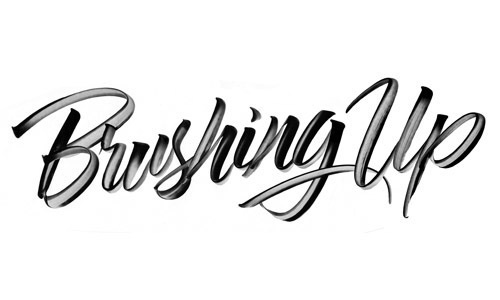 Brushing Up. on Behance #typo #brush