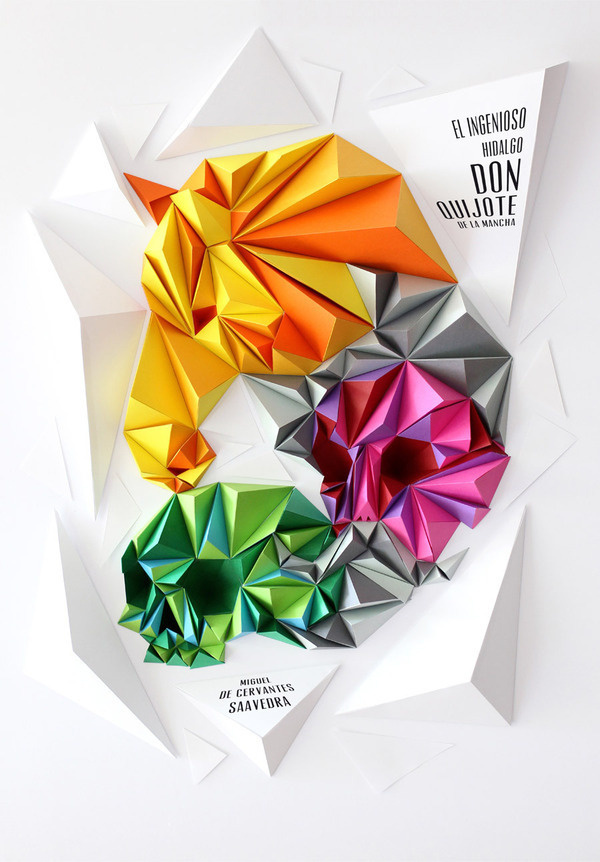 El Quijote on Behance #cover #crafts #color #handmade
