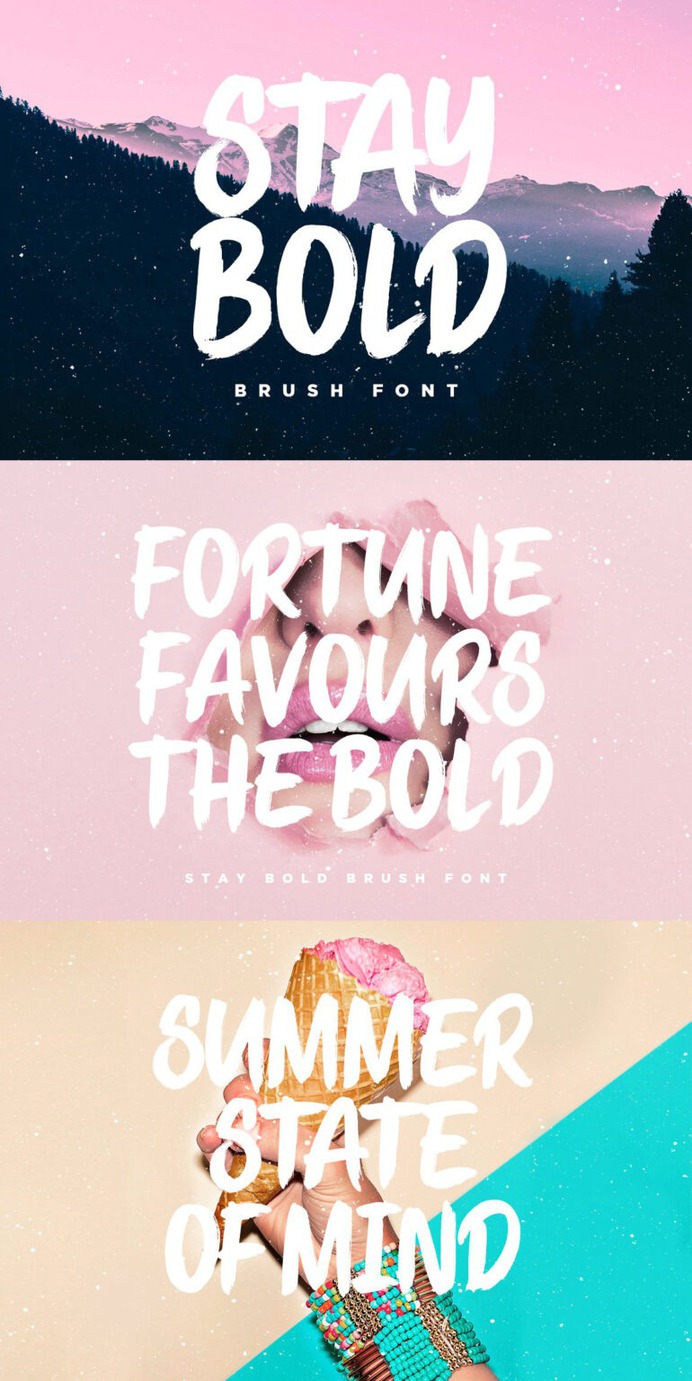 STAY BOLD Brush Font