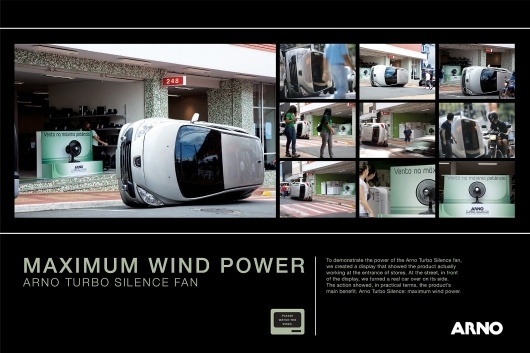 Arno Turbo Silence Fan: Maximum Wind Power | Ads of the World™ #biggest #advertising #real #arno #street #car #life