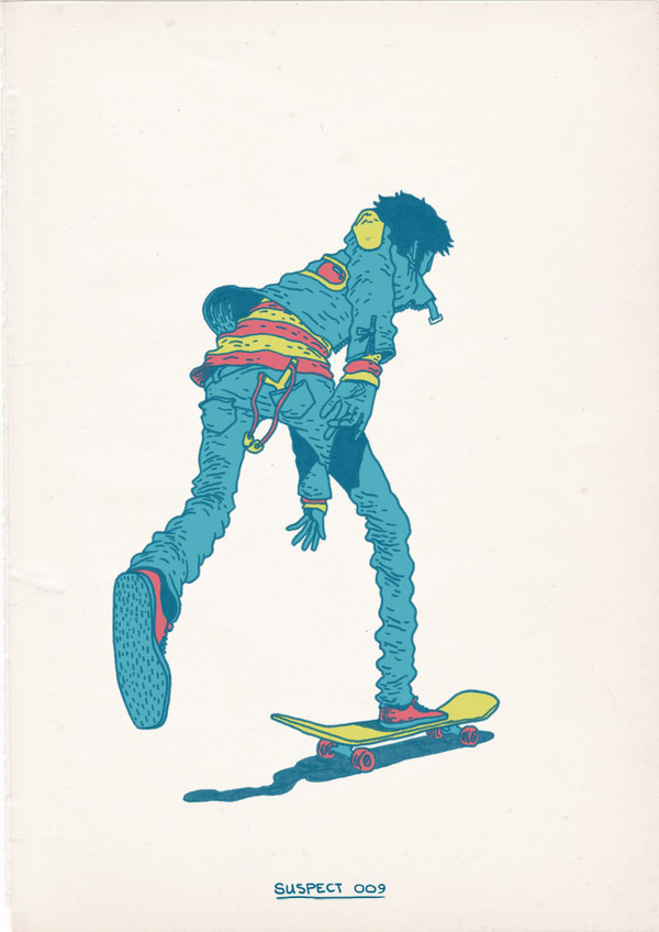 Kumi Yamashita #skateboarding #illustration #colorful #yamashita #awesome