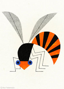 illustration, bold, bug, orange, wing