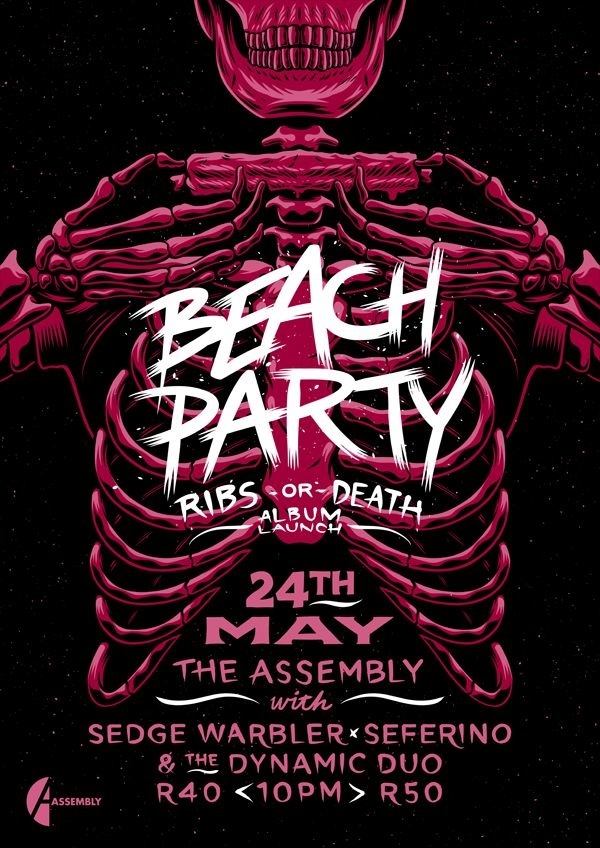 Beach Party Ribs or Death Launch Poster by Ian Jepson