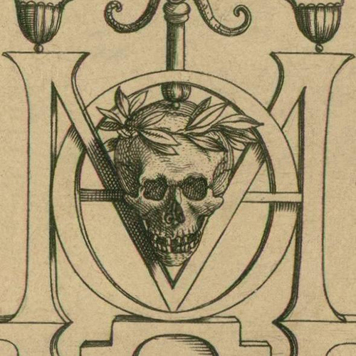 Skull Monogramme #engraving #mori #skull #momento