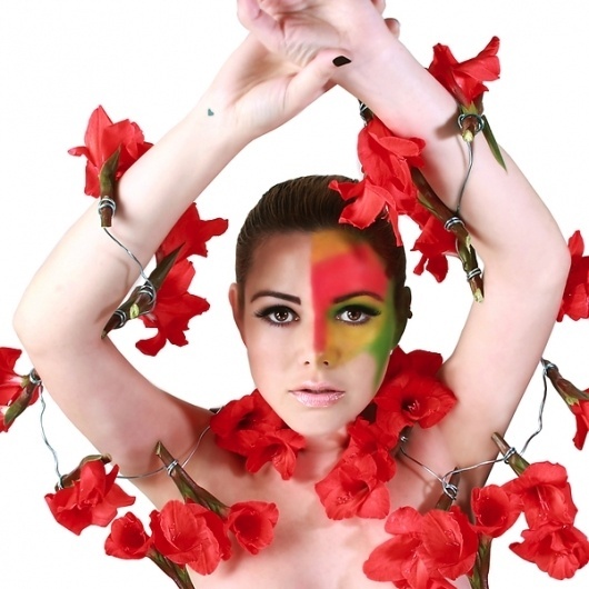 METAMORPHOSIS OF XOCHIQUETZAL (goddess of flowers) on the Behance Network #red #styling #photography #fashion #flowers