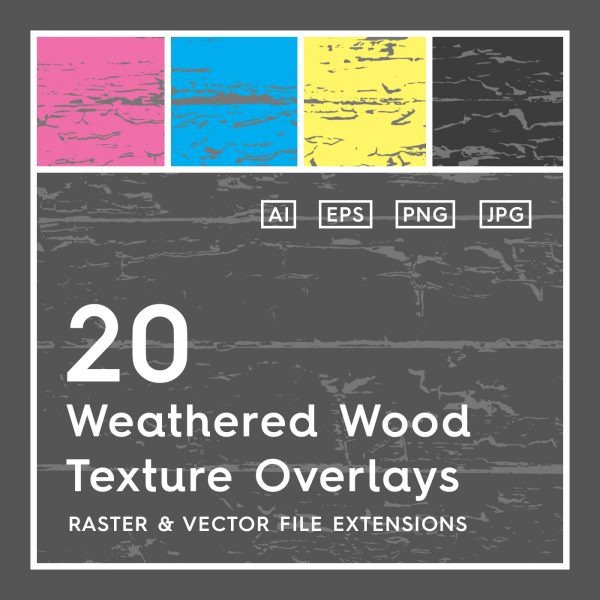 20 Weathered Wood Vector Texture Overlays #weatheredwood #woodtextures #vectorwoodtextures #vectorwood #vectortextures