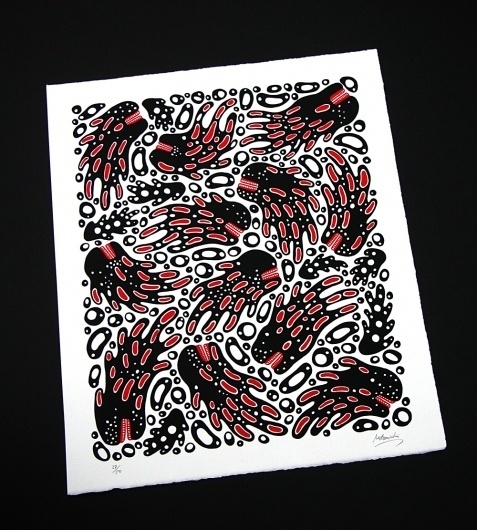 All sizes | DT_12_large | Flickr - Photo Sharing! #red #japanese #black #motomichi #artwork #paper #creatures #character #japan