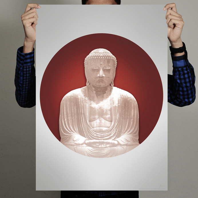 #buda #oriental #circle #minimal #poster