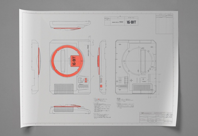 Sega Mega Drive #sega #mega #drive# #production #drawing #plan #replica