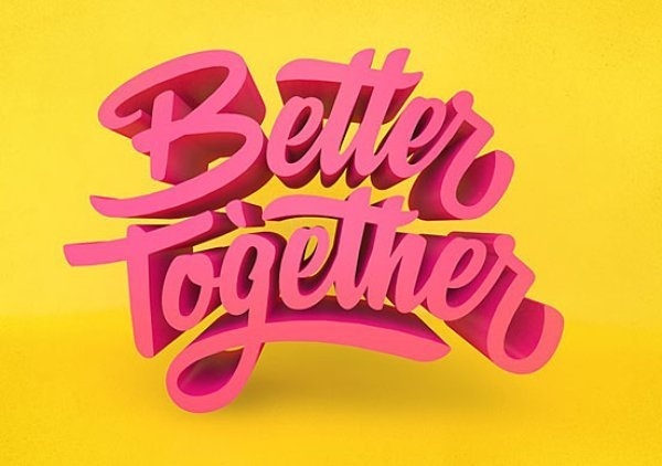 Better Together by Leah #type #3d #dimensional