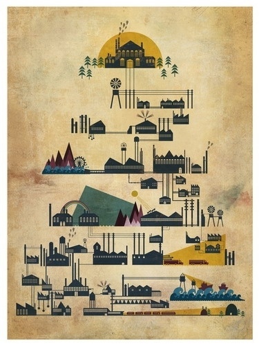 Modern Industry by Adam Hancher - Adam Hancher - Gallery #illustration #mechanical