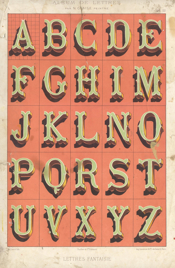 Alphabets_2 #alphabet #vintage #dimension #typography