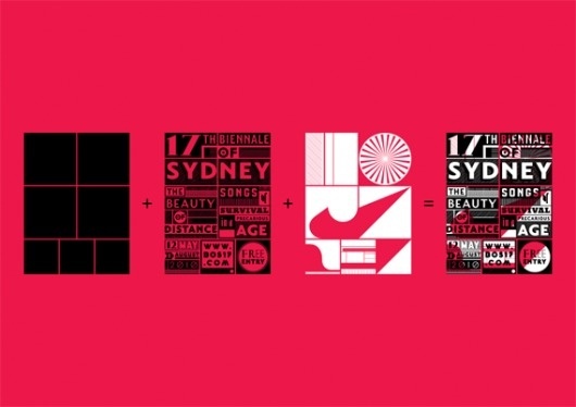 Creative Review - 17th Biennale of Sydney identity #dynamic #white #red #branding #sidney #black #system