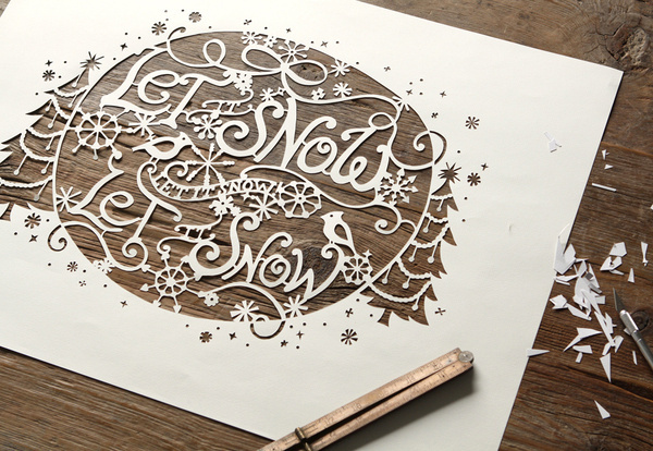 Danielle Kroll | Let It Snow #out #type #illustration #cut