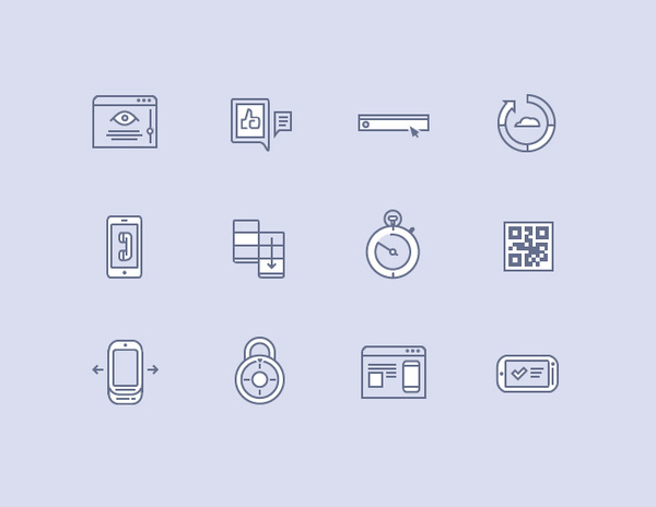 Vector line icon series full #icon