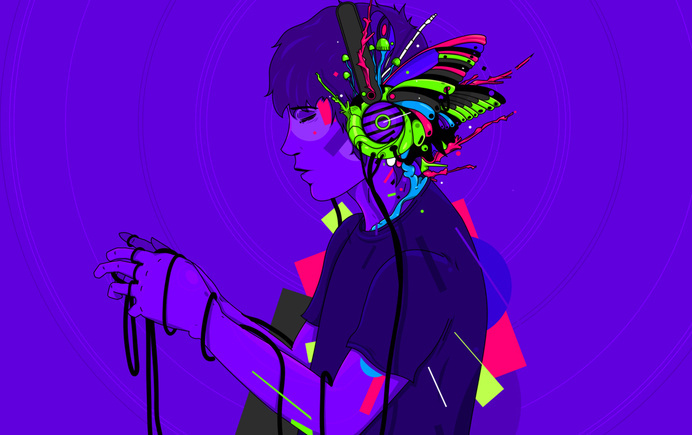 by carlosdamian.com #vector #disturbet #colors #illustration #psychedelic