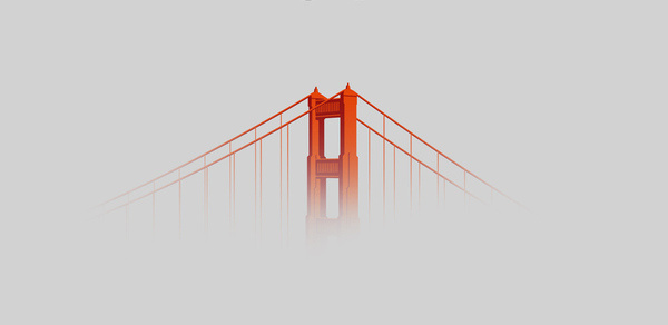 An homage to the Golden Gate Bridge #fog #san #gate #illustration #golden #francisco #bridge
