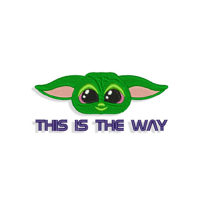 Baby Yoda Embroidery design