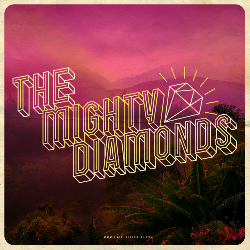 "The Mighty Diamonds" #handmade #typography #reggae #rootsreggae #jamaica #diamond #mightydiamonds