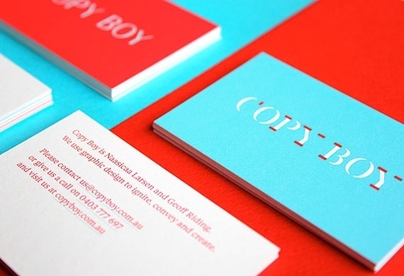 Copy Boy Business Cards #blue #cards #business #red