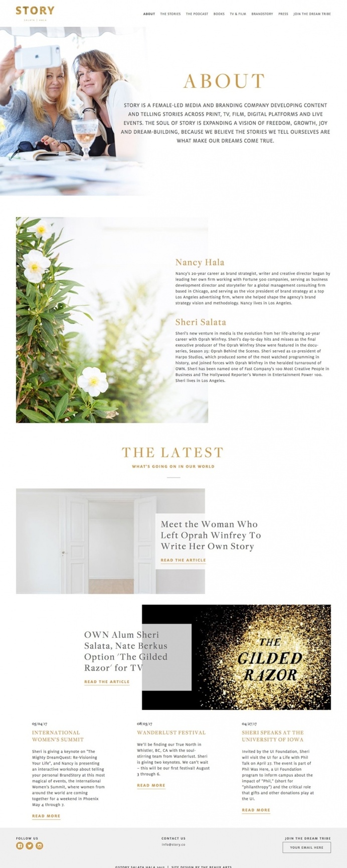 story.co - Mindsparkle Mag - Story is a female-led media and branding company whose website is made by The Beaux Arts Digital Agency and awa